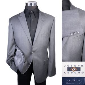 Joseph Abboud ANGELICO Sz 44R Platinum 140's Wool Suit Jacker FormaL Blazer EUC